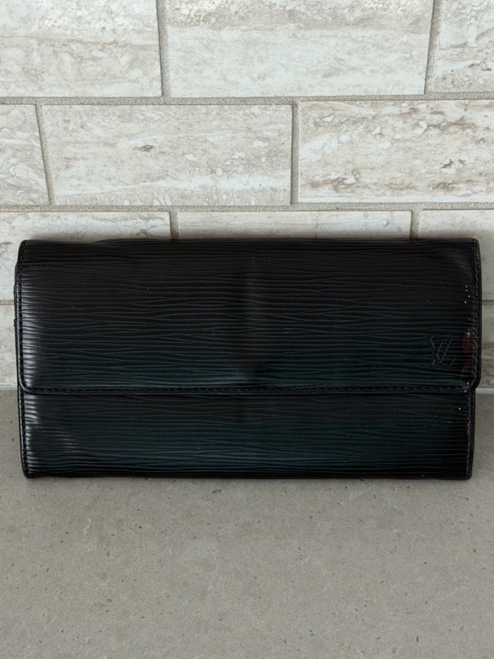Louis Vuitton Black Epi Leather Fold Clutch